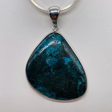 Load image into Gallery viewer, Natural Chrysocolla Sterling Silver Pendant | Blue, Dark Green | 2" Long |