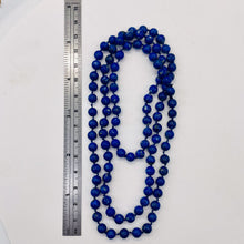 Load image into Gallery viewer, Lapis Lazuli Necklace Knotted on Silk | Round | 30" Long | Blue | 1 Necklace |