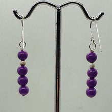 Load image into Gallery viewer, Phosphosiderite Dangle Sterling Silver Earrings | 1 1/24" long | Lavender |