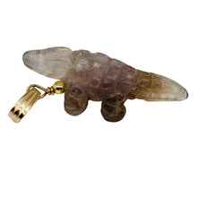 Load image into Gallery viewer, Amethyst Alligator Pendant Necklace|Semi Precious Stone Jewelry|14k Pendant