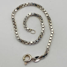 Load image into Gallery viewer, Italian Sterling Silver Large Box Chain Bracelet/Anklet | 2mm | 8" | 1 Bracelet|