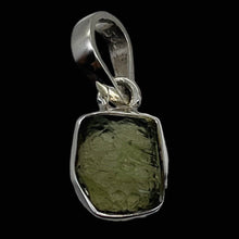 Load image into Gallery viewer, Moldavite 8.54ct Sterling Silver Oval Pendant | 3/4" Long | Green | 1 Pendant |