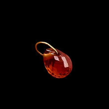 Load image into Gallery viewer, Fiery Orange Sapphire 18K Briolette Bead Pendant | 5x4mm | .7 ct |