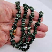 Load image into Gallery viewer, Seraphinite Bead Strand | Chip | 11x8x5 to 7x5x4mm | Green Silver | 200 Beads |