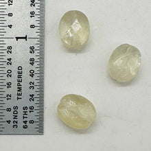 Load image into Gallery viewer, Three Yellow Calcite Facteted Oval Beads 004571