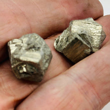 Load image into Gallery viewer, Pyrite Crystal Nugget Beads | 19x16x13 to 19x14x14mm | Silver Gold | 2 Beads |