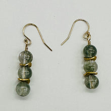 Load image into Gallery viewer, Sparkling Actinolite Quartz 14K Gold Filled Earrings | 1 1/2" long | 1 Pair |