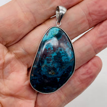 Load image into Gallery viewer, Chrysocolla Sterling Silver Oval Pendant| 2 1/2" Long | Blue, Green | 1 Pendant|