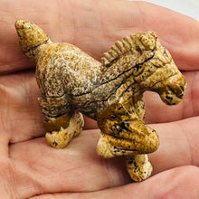 Load image into Gallery viewer, Hand Carved Horse Pony Animal Statue Figurine | 45x40x15mm | Brown, Black