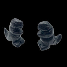 Load image into Gallery viewer, T-Rex Dinosaur 2 Carved Hematite Tyrannosaurus Rex Beads | 21x18x8mm | Graphite