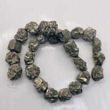 Load image into Gallery viewer, Pyrite Crystals Nugget Strand | 22x16x9 to 15x12x12mm | Silver Gold | 25 Beads|