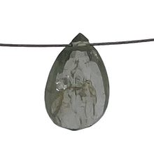 Load image into Gallery viewer, Natural Grey Blue Sapphire Faceted Briolette Bead | 1.8 ct | 10x6x3mm |