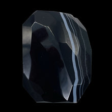 Load image into Gallery viewer, Onyx Flat Faceted Rectangular Pendant Bead | 50x48x14mm | Black White | 1 Bead |