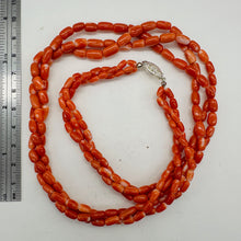 Load image into Gallery viewer, Coral Oval Graduated Bead Necklace | 20" Long | 3x6 to 5x8mm | Red | Necklace |