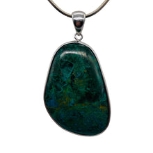 Load image into Gallery viewer, Natural Chrysocolla Sterling Silver Pendant | Green | 2" Long | 1 Pendant |