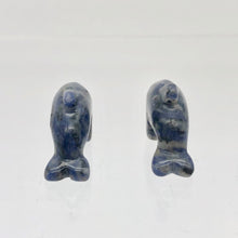 Load image into Gallery viewer, Unique Carved Sodalite Jumping Dolphin Figurine