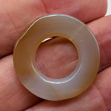 Load image into Gallery viewer, Carnelian Agate Picture Frame Circle Bead | 31x5mm | Orange White |