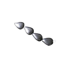 Load image into Gallery viewer, Designer Four Brushed Silver Teardrop Beads 10317