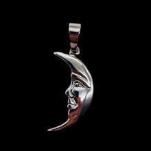 Load image into Gallery viewer, Man in the Moon Sterling Silver Charm | 1 1/4" Long | Silver | 1 Pendant |