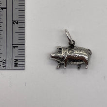 Load image into Gallery viewer, Lucky Pig Sterling Silver Charm | 1/2" Long | Silver | 1 Pendant |