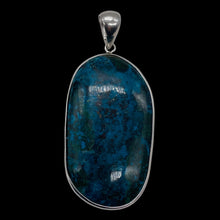 Load image into Gallery viewer, Chrysocolla Sterling Silver Oval Pendant| 2 1/8" Long | Blue, Green | 1 Pendant|