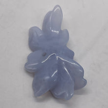 Load image into Gallery viewer, Chalcedony 12ct Hand Carved Flower Bead | 38x15x5mm | Blue | 1 Pendant Bead |