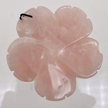 Load image into Gallery viewer, Rose Quartz Carved Pendant Flower | 55x8mm | Pink | 1 Bead |
