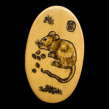 Load image into Gallery viewer, Chinese Year of the Rat Pendant Bead | 2" Long | Tan, Brown | 1 Pendant Bead |