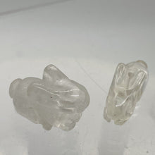 Load image into Gallery viewer, Hoppy 2 Carved Clear Quartz Bunny Rabbit Beads | 22x12x10m | Clear