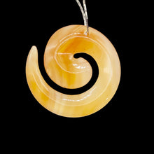 Load image into Gallery viewer, Chalcedony, Mandarin Spiral | 32x4.5mm | Orange | 1 Pendant Bead |