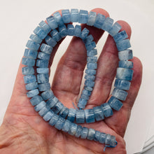 Load image into Gallery viewer, Aquamarine Gem Graduated Wheel Bead 17" Strand | 12x9 - 7x4mm | Blue | 76 Beads|