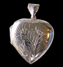 Load image into Gallery viewer, Love Sterling Silver Heart Locket Pendant 10029B