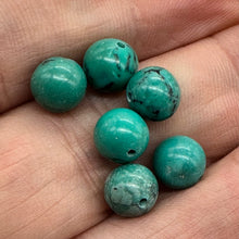 Load image into Gallery viewer, Turquoise Beads Round Half Strand | 8mm | Blue | 1 Half Strand |