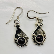 Load image into Gallery viewer, Stellar Red Garnet Sterling Silver Drop/Dangle Earrings | 1 1/4" Long |