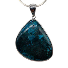 Load image into Gallery viewer, Natural Chrysocolla Sterling Silver Pendant | Blue, Dark Green | 2" Long |