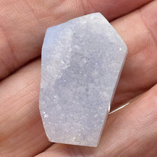 Load image into Gallery viewer, Chalcedony Druzy 56ct Designer Cut Pendant Bead|31x20x12mm| Blue| 1 Pendant Bead