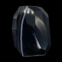 Load image into Gallery viewer, Onyx Flat Faceted Rectangular Pendant Bead | 50x48x14mm | Black White | 1 Bead |