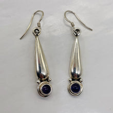 Load image into Gallery viewer, Semi-Precious Royal Natural Amethyst Sterling Silver Drop Earrings | 2" Long |