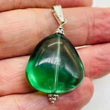 Load image into Gallery viewer, Fluorite Sterling Silver Pendant | 1 1/2" Long | Blue Green | 1 Pendant |
