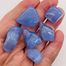Load image into Gallery viewer, Chalcedony Gemstone 48g Nugget Beads | 27x23x11 to 20x14x13mm | Blue | 6 Beads |