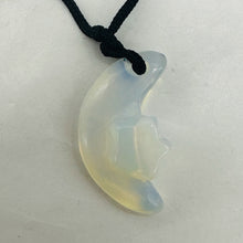 Load image into Gallery viewer, Blue White Opalized Glass Star and Moon Pendant Necklace Celestial