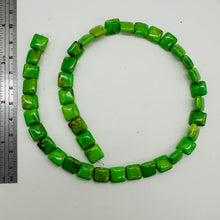 Load image into Gallery viewer, Turquoise AAA Square Bead Strand | 10x10x5mm | Green, Gold, Brown | 39 Beads |