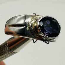 Load image into Gallery viewer, Lavender Iolite Oval Sterling Silver Ring Size 7.75 Gemstone Jewelry Making