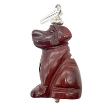 Load image into Gallery viewer, Red Jasper Dog Pendant | Semi Precious Stone Jewelry | Sterling Silver |