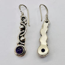 Load image into Gallery viewer, Amethyst Sterling Silver Drop/Dangle Earrings | 1 1/2" Long | Purple | 1 Pair |