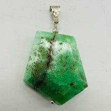 Load image into Gallery viewer, Chrysoprase Carved Sterling Silver Drop Pendant | 2" Long | Green |