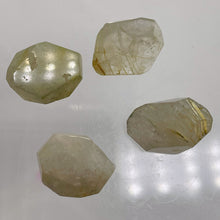 Load image into Gallery viewer, Rutilated Quartz Faceted Nugget Beads | 23x13 to 23x11mm| Clear, White| 4 Beads|