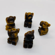 Load image into Gallery viewer, Carved Tiger Eye Monkey Animal Figurine Worry Stone