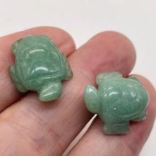 Load image into Gallery viewer, Majestic One Carved Aventurine Sea Turtle Animal Beads | 21.5x19x7.5mm | Green