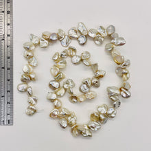 Load image into Gallery viewer, Keishi 16" Strand Cornflake FW Pearls | 9x7 to 8x6x3mm | Silver White | 70 |